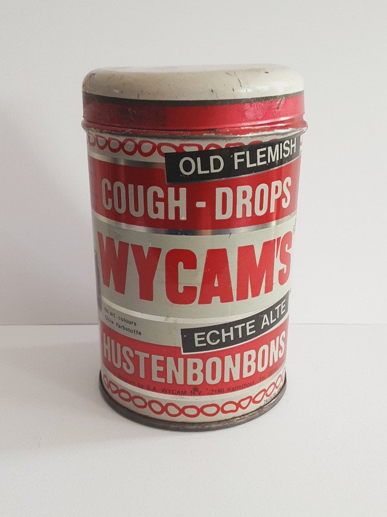 vintage blik van wycams oude borstbellen, Verzamelen, Blikken, Verzenden, Gebruikt, Overige