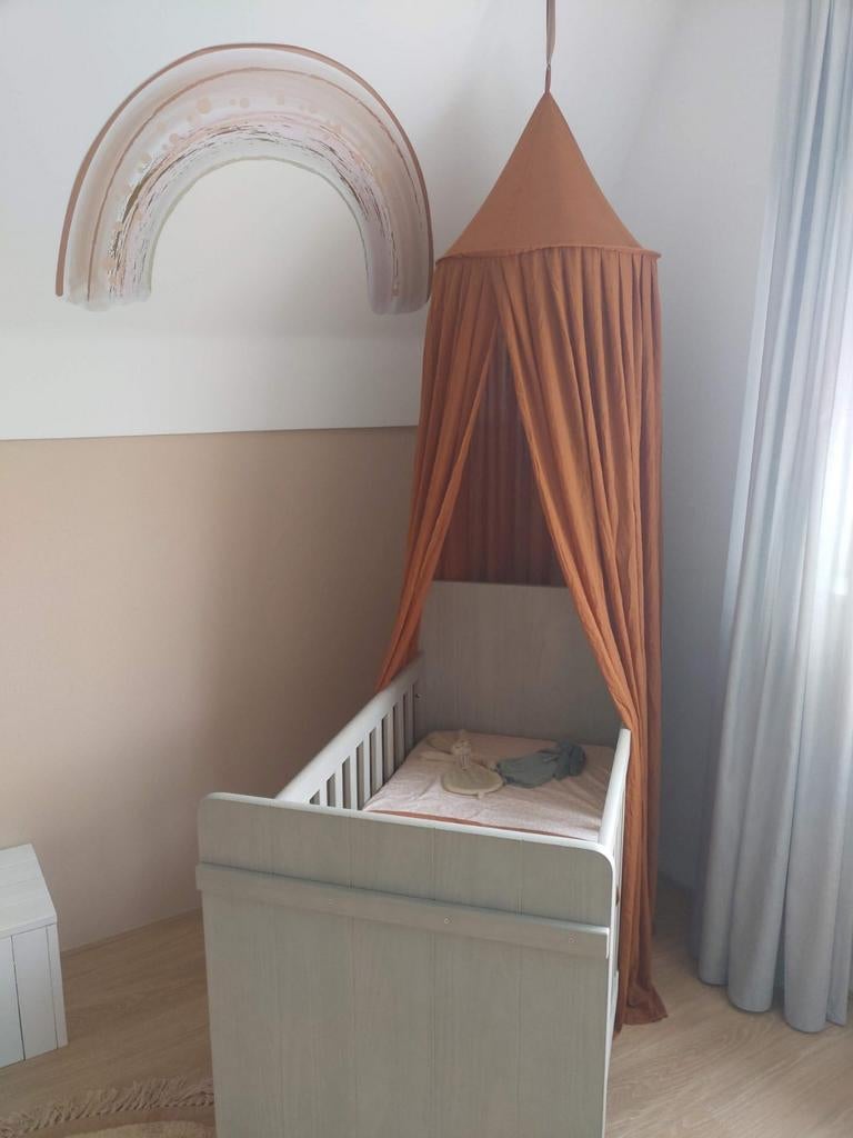 Coming Kids Hopper Baby Ledikant 60x120cm met wandrek, Ophalen, Gebruikt, Ledikant