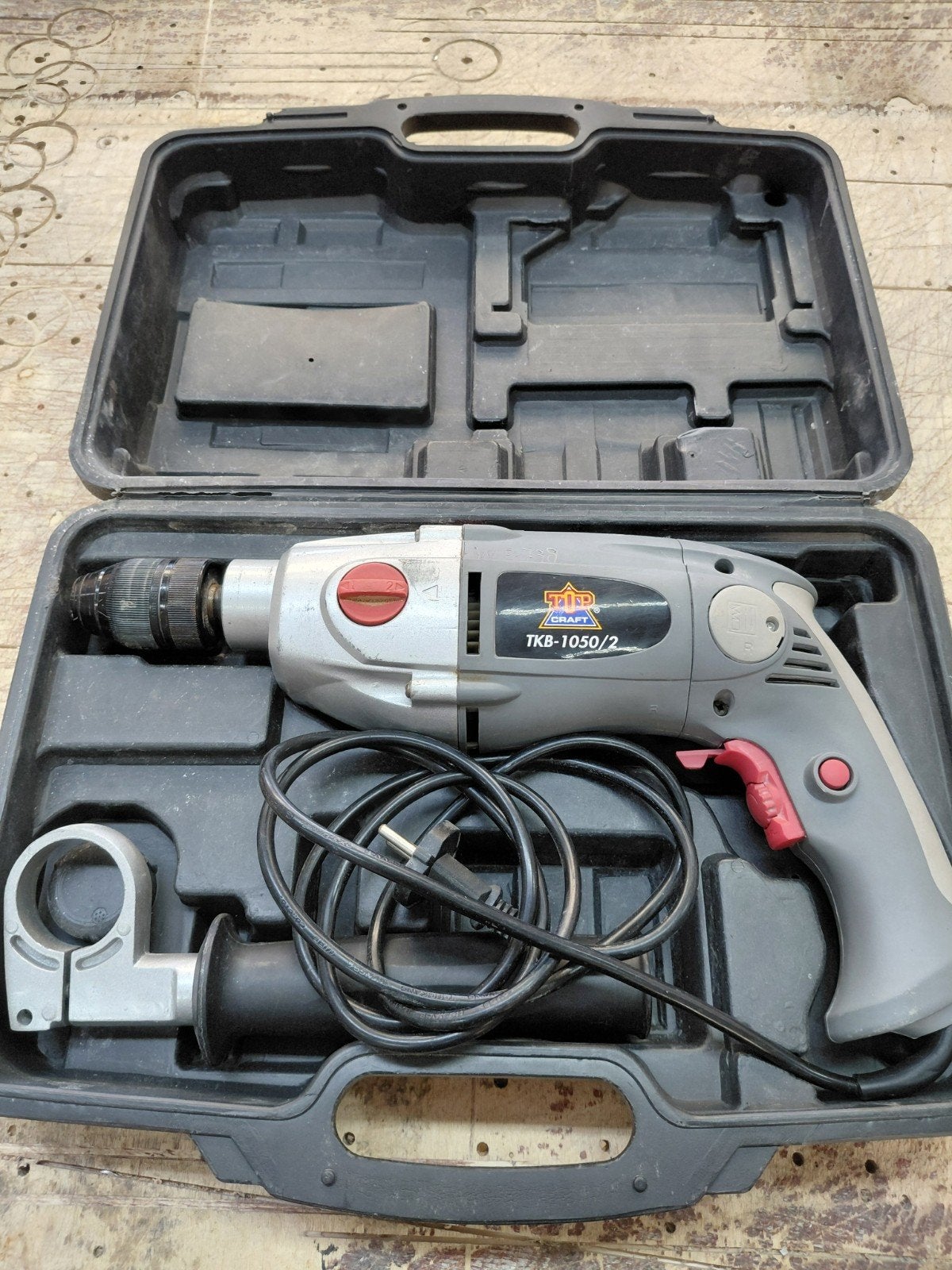 Top craft TKB-1050/2 Boormachine 1050W met koffer, Doe-het-zelf en Verbouw, Boormachine, Ophalen of Verzenden, Klopboormechanisme