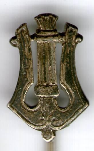 HARP zilverkleurig muziek speldje ( U_414 ), Verzenden, Nieuw, Merk, Speldje of Pin