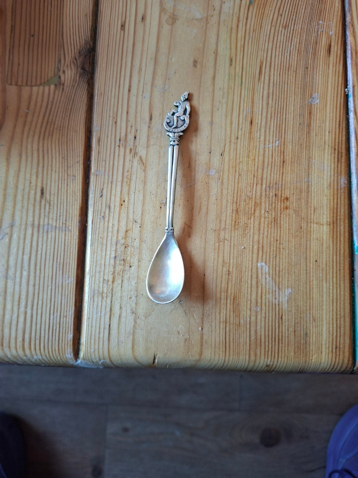 Antieke Zilveren Lepel met Gedetailleerd Handvat, Antiek en Kunst, Ophalen of Verzenden
