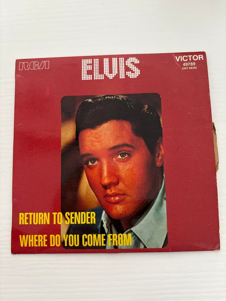 Elvis 45 rpm- Return to Sender / Where Do You Come From, Ophalen of Verzenden, Zo goed als nieuw, Cd of Plaat
