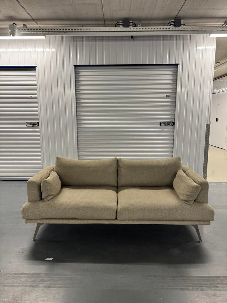 Goossens Parker 2,5-zits bank | Cremè/ beige | #B11, Driepersoons, Ophalen of Verzenden, Zo goed als nieuw, Rechte bank