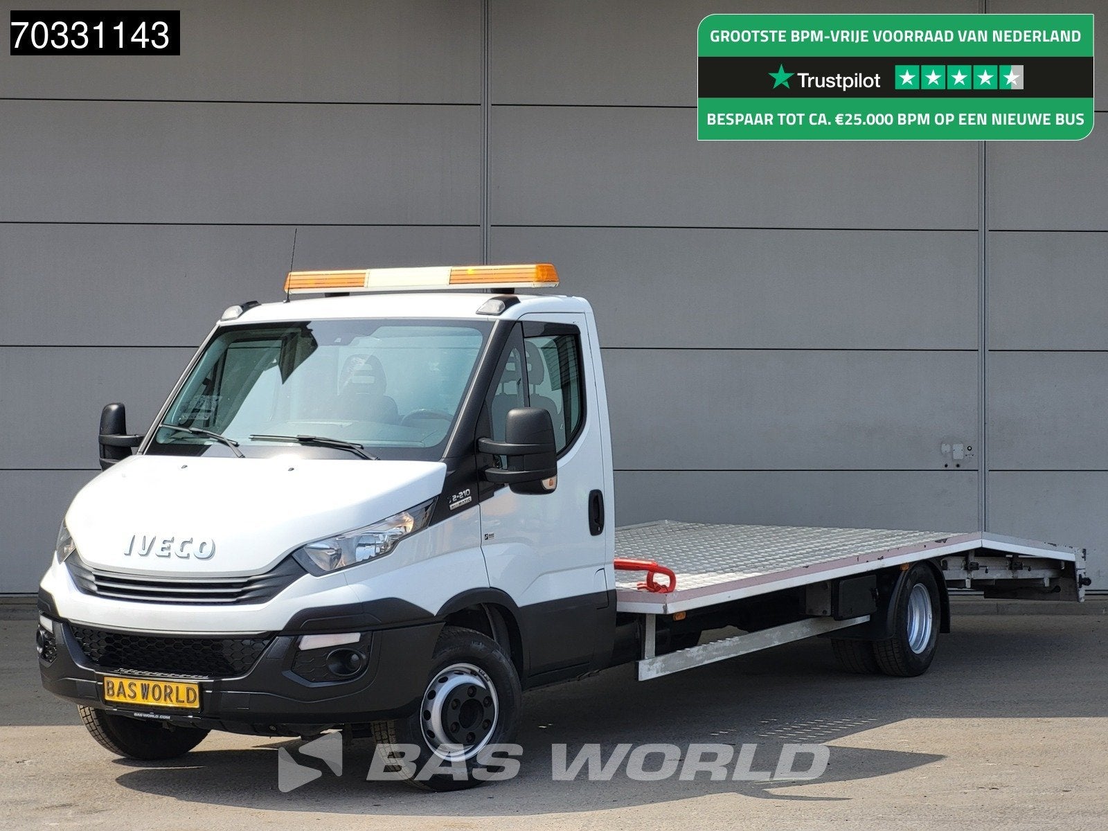 Iveco Daily 72C21 3.0L Automaat Dubbellucht Oprijwagen 3,5t, Auto's, Bestelauto's, Automaat, Stof, Gebruikt, Euro 6