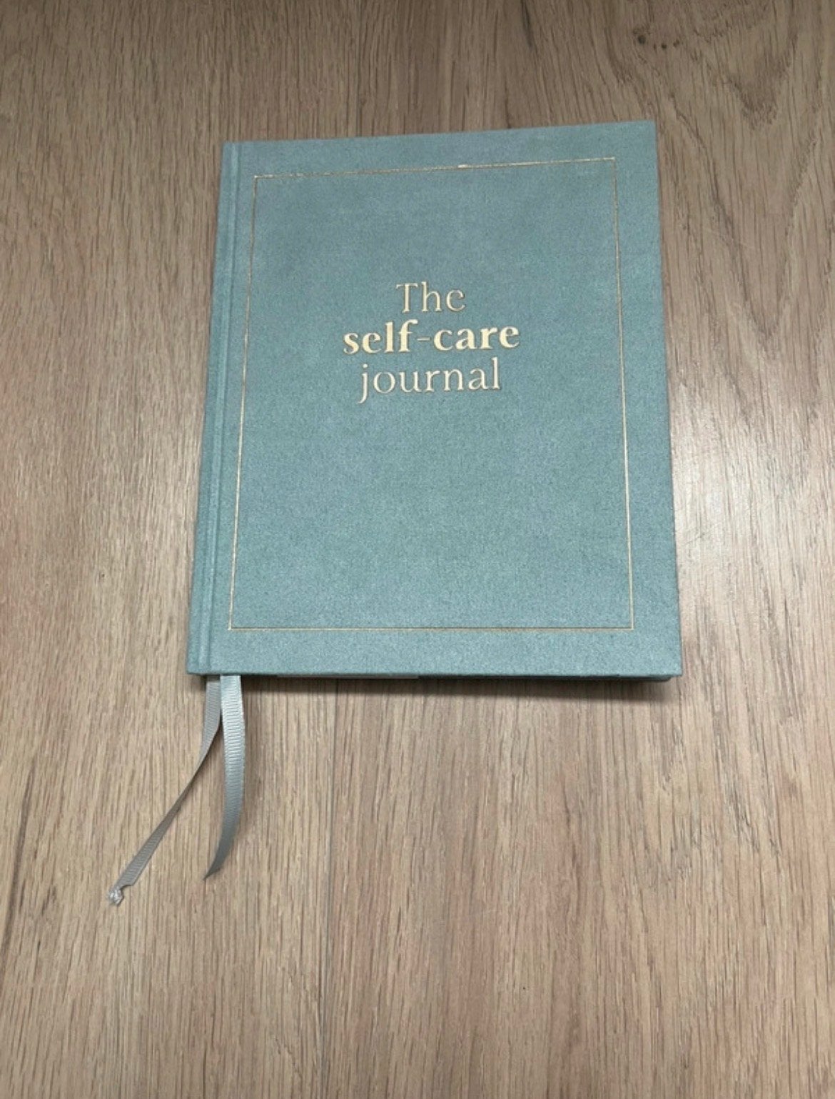 Blauwe velvet met gouden letters selfcare journal dagboek, Ophalen of Verzenden, Nieuw, A5
