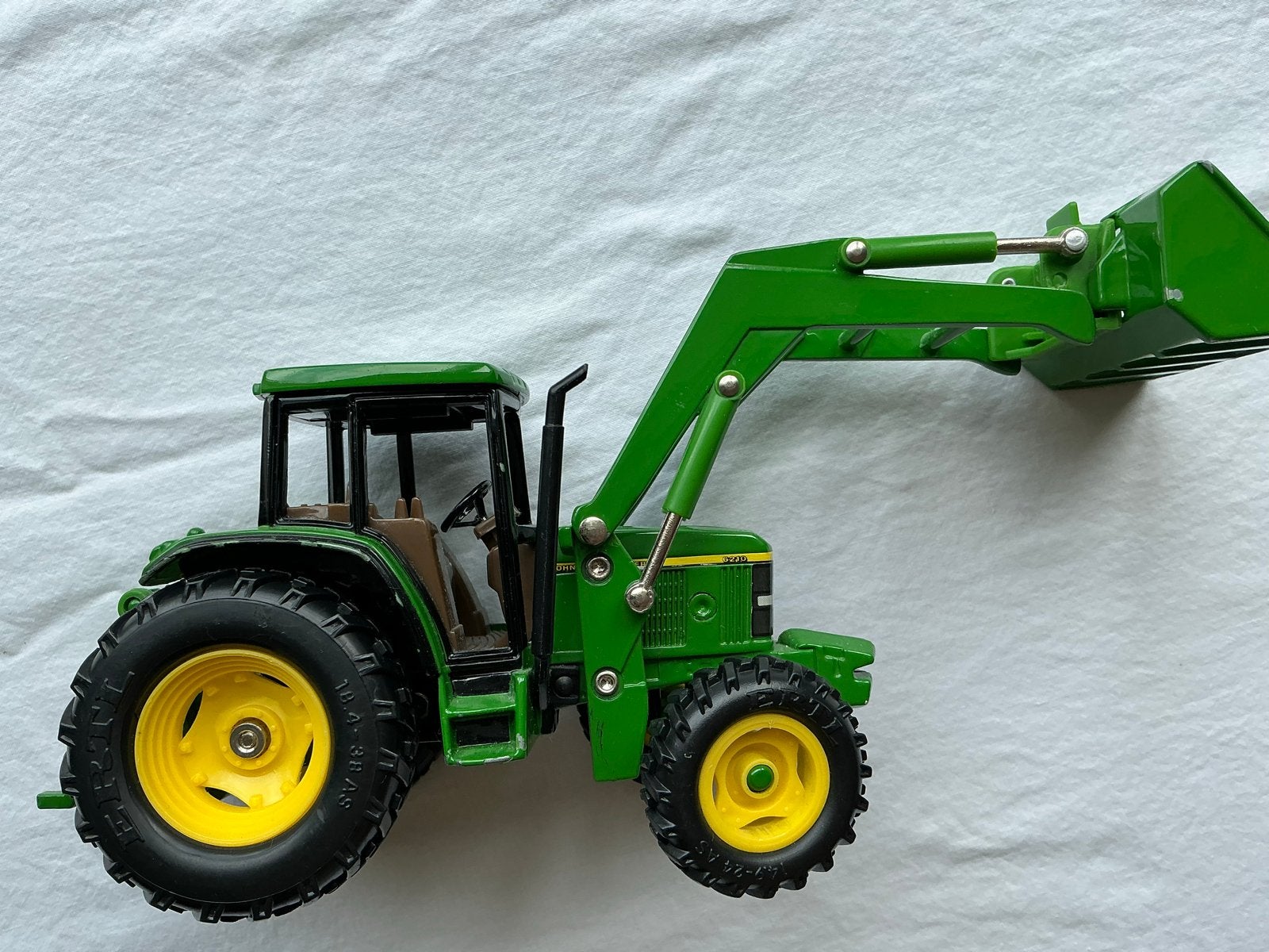 John Deere speelgoedtractor met voorlader, Ophalen of Verzenden, Gebruikt