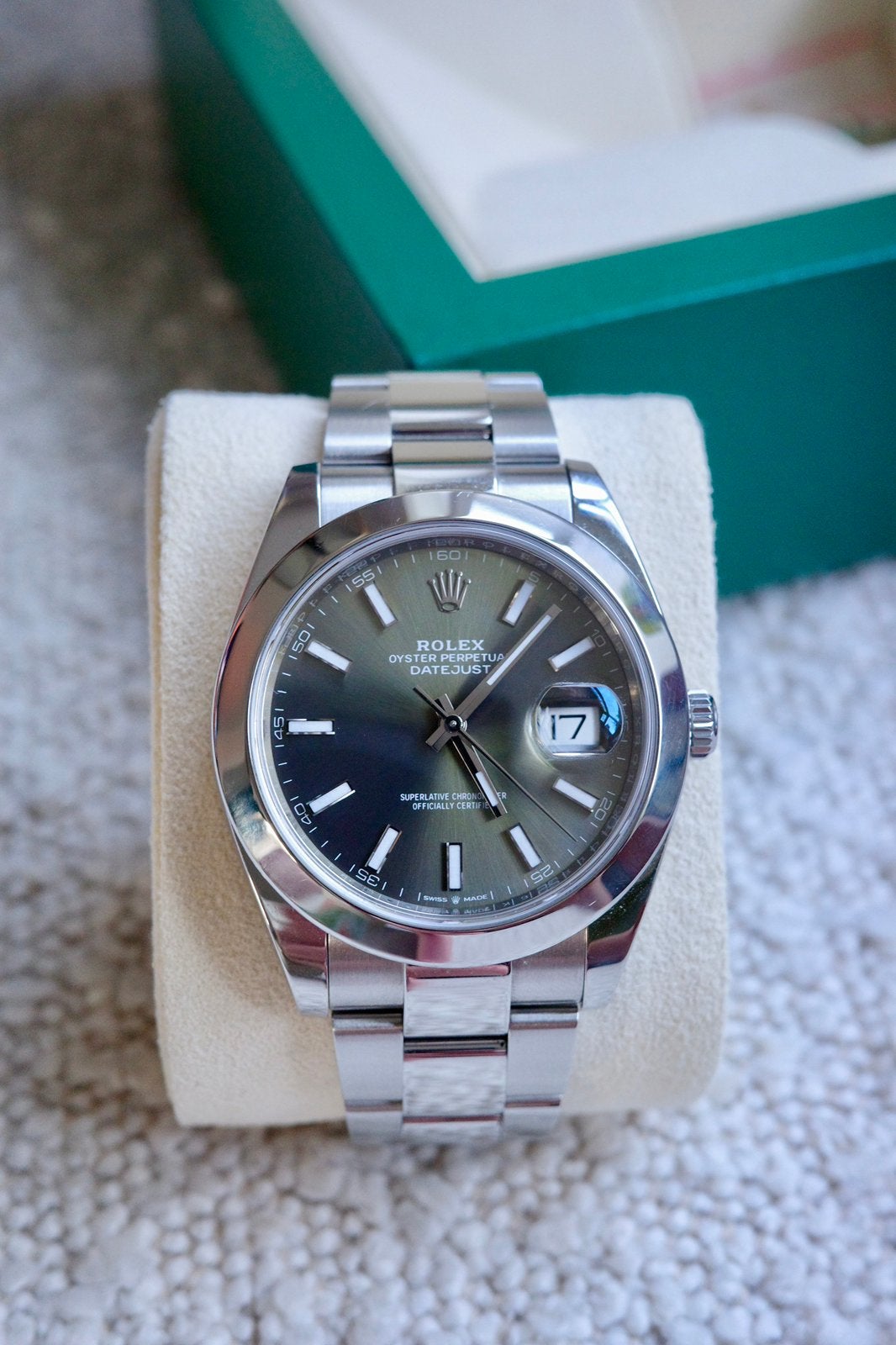 Rolex Datejust Rhodium 41mm, Sieraden, Tassen en Uiterlijk, Horloges | Heren, Ophalen, Zo goed als nieuw, Staal, Rolex