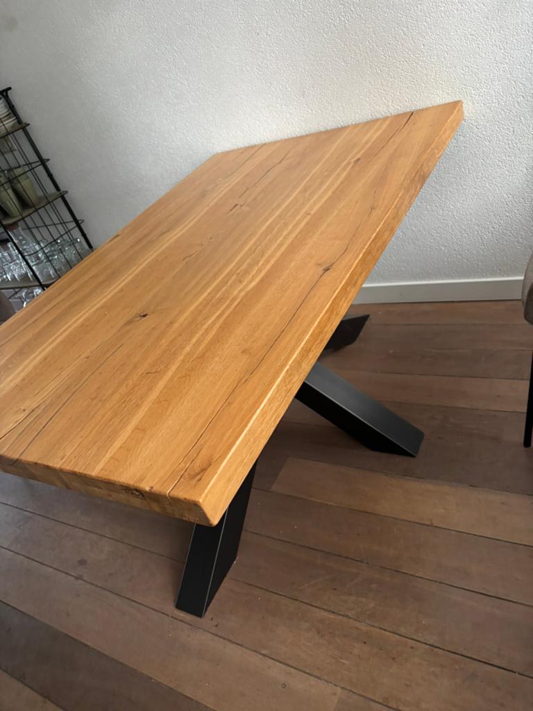 Eettafel, Huis en Inrichting, Ophalen, Zo goed als nieuw, Rechthoekig, 100 tot 150 cm