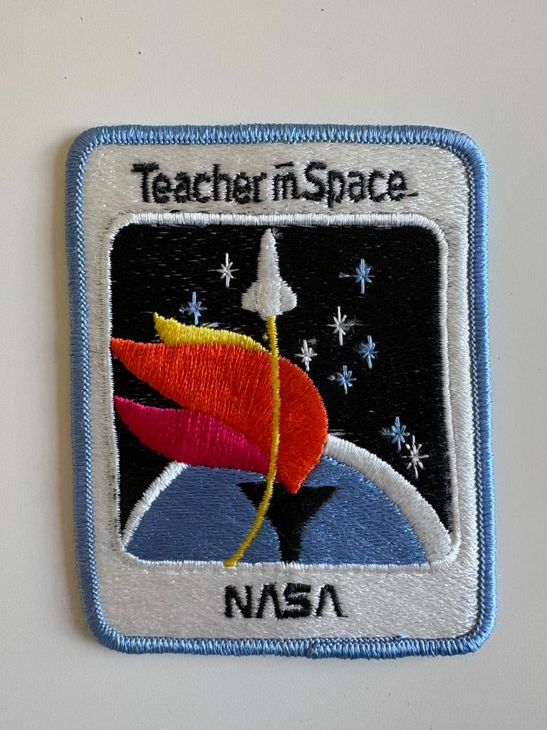 NASA Teacher in space patch, Ophalen of Verzenden, Zo goed als nieuw, Patch, Badge of Embleem