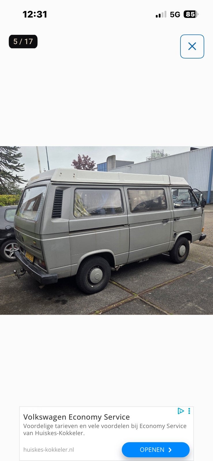 Volkswagen 1989 Wit, Buscamper of Camperbus, Volkswagen, Diesel, Particulier