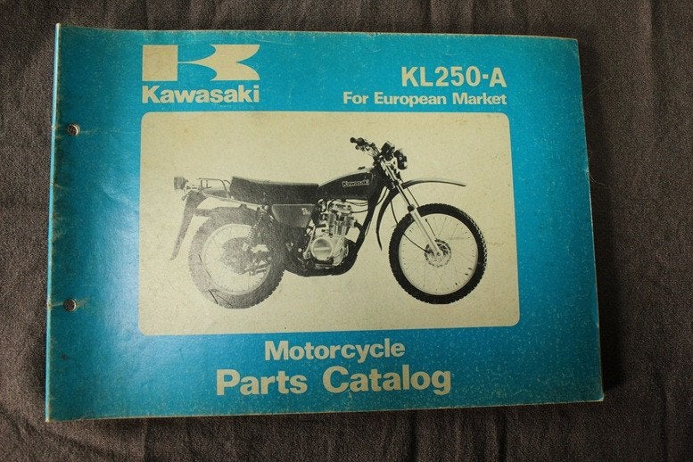 Kawasaki KL250A 1978 motorcycle parts catalogue KL 250 A, Ophalen of Verzenden, Kawasaki