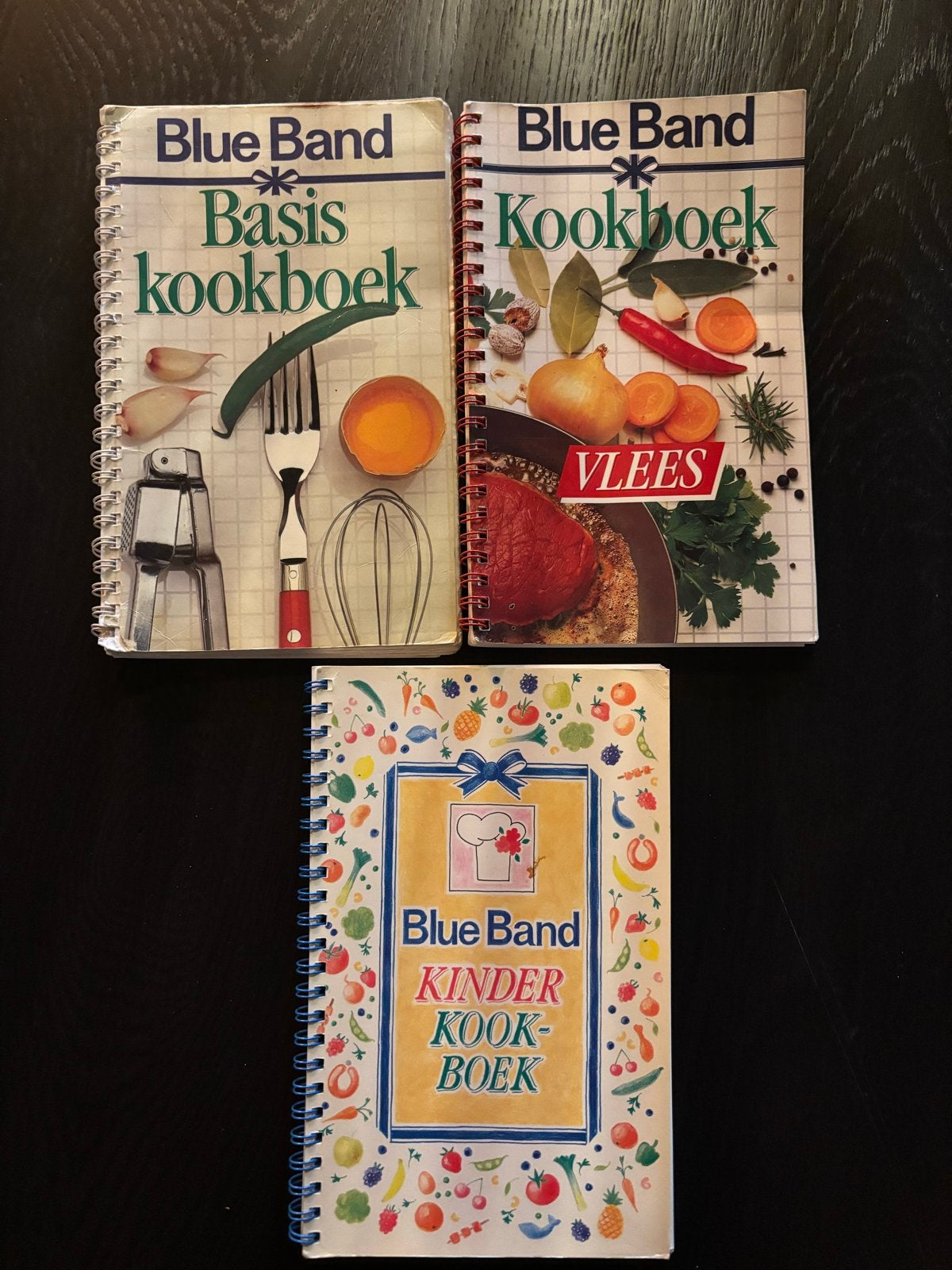3 Blue Band Kookboeken: Basis, Vlees & Kinder (3 stuks, Ophalen of Verzenden, Gelezen, Nederland en België, Hoofdgerechten