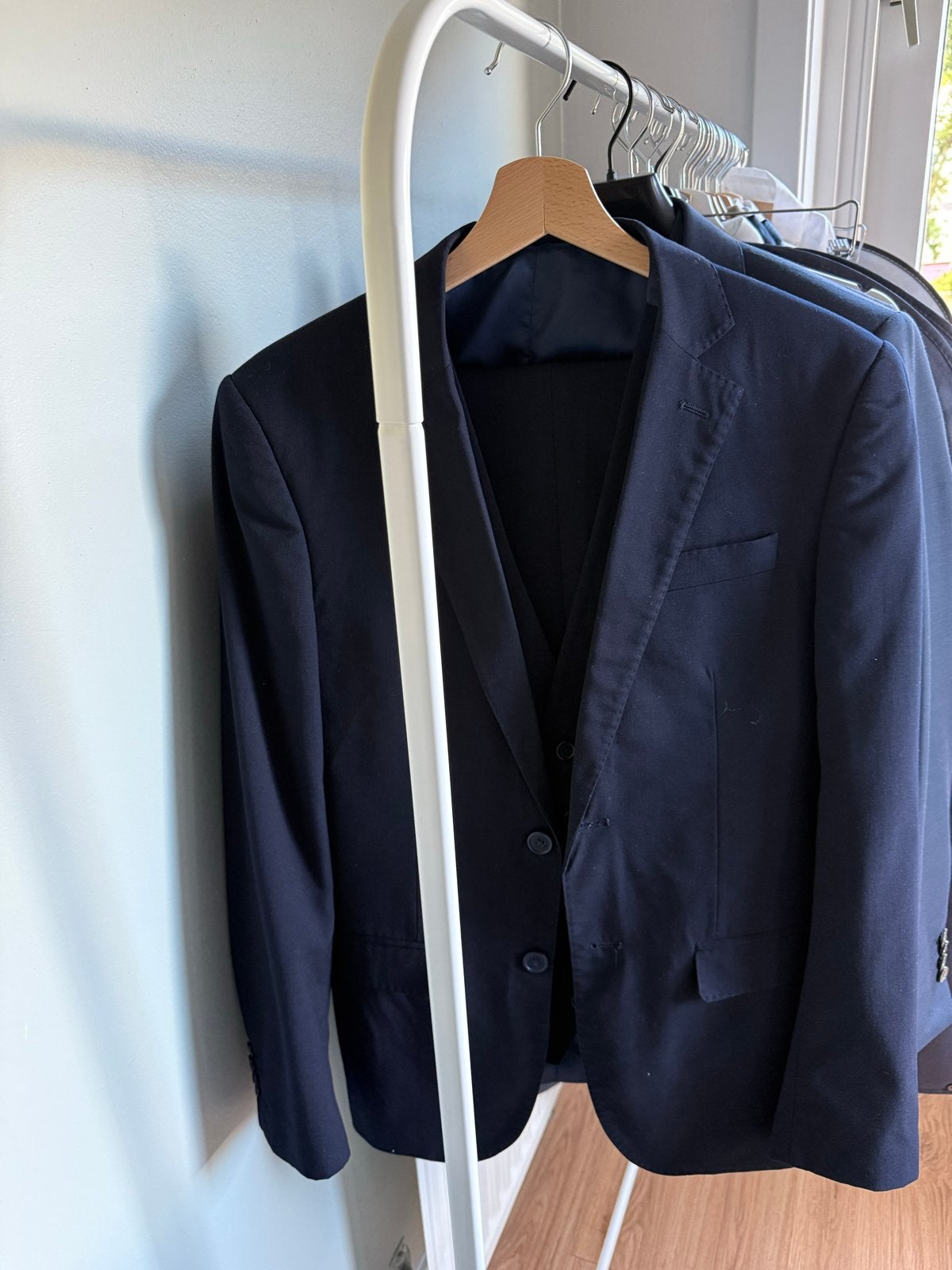 Ziltt Herenpak - Donkerblauw - Maat 46 (S), Kleding | Heren, Ophalen of Verzenden, Gedragen, Maat 46 (S) of kleiner, Blauw