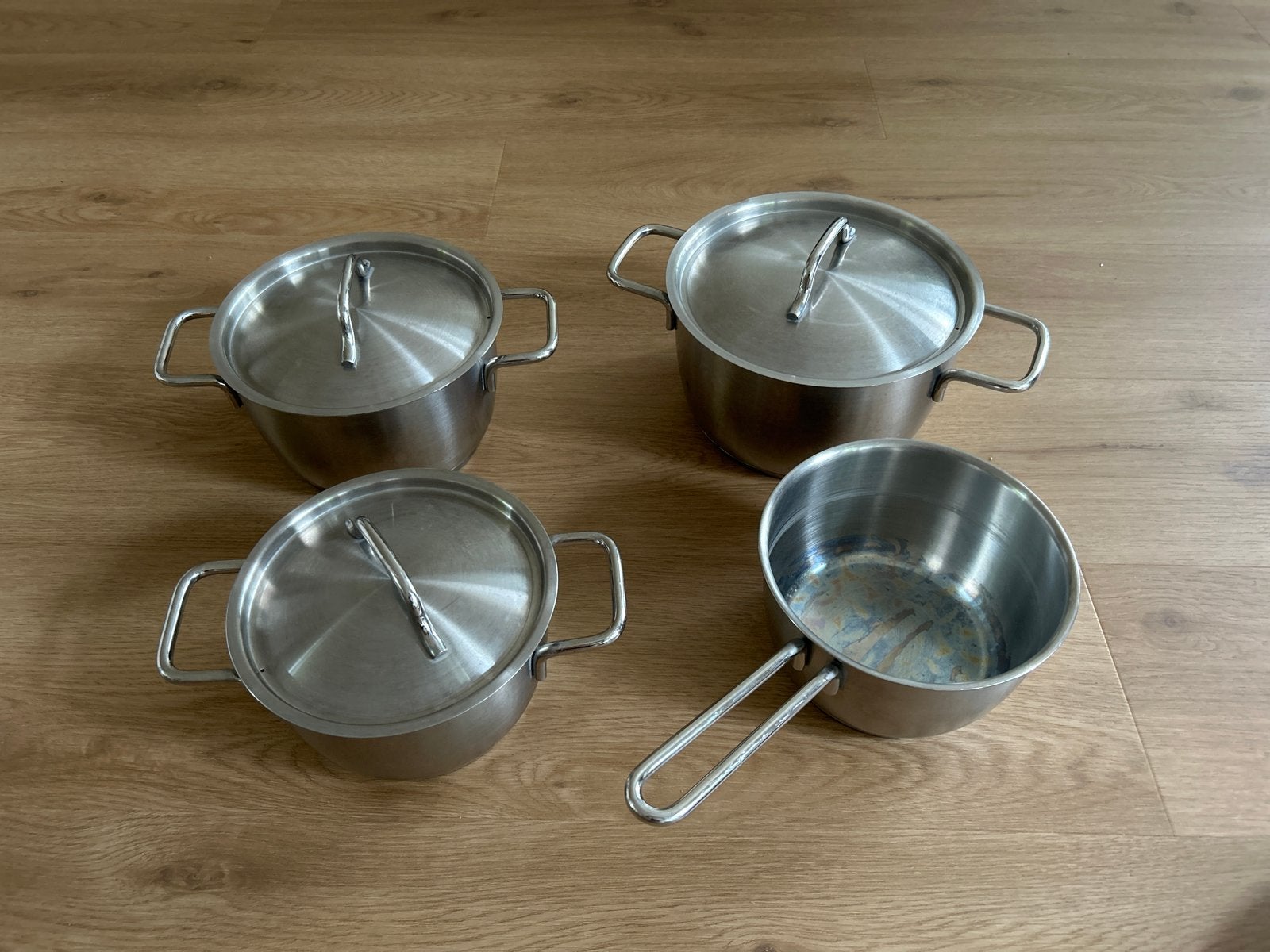 Pannenset Gero - voor gas, Gebruikt, Met deksel, Pannenset, Ophalen of Verzenden