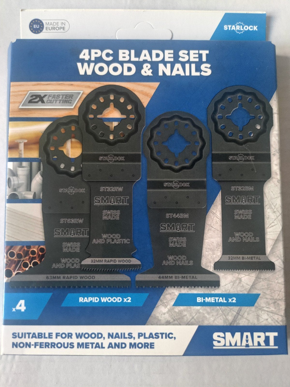 SMART Starlock Zaagbladen Set - Hout & Spijkers (2 Stucks), Ophalen of Verzenden, Nieuw, Snijgereedschap, Overige merken