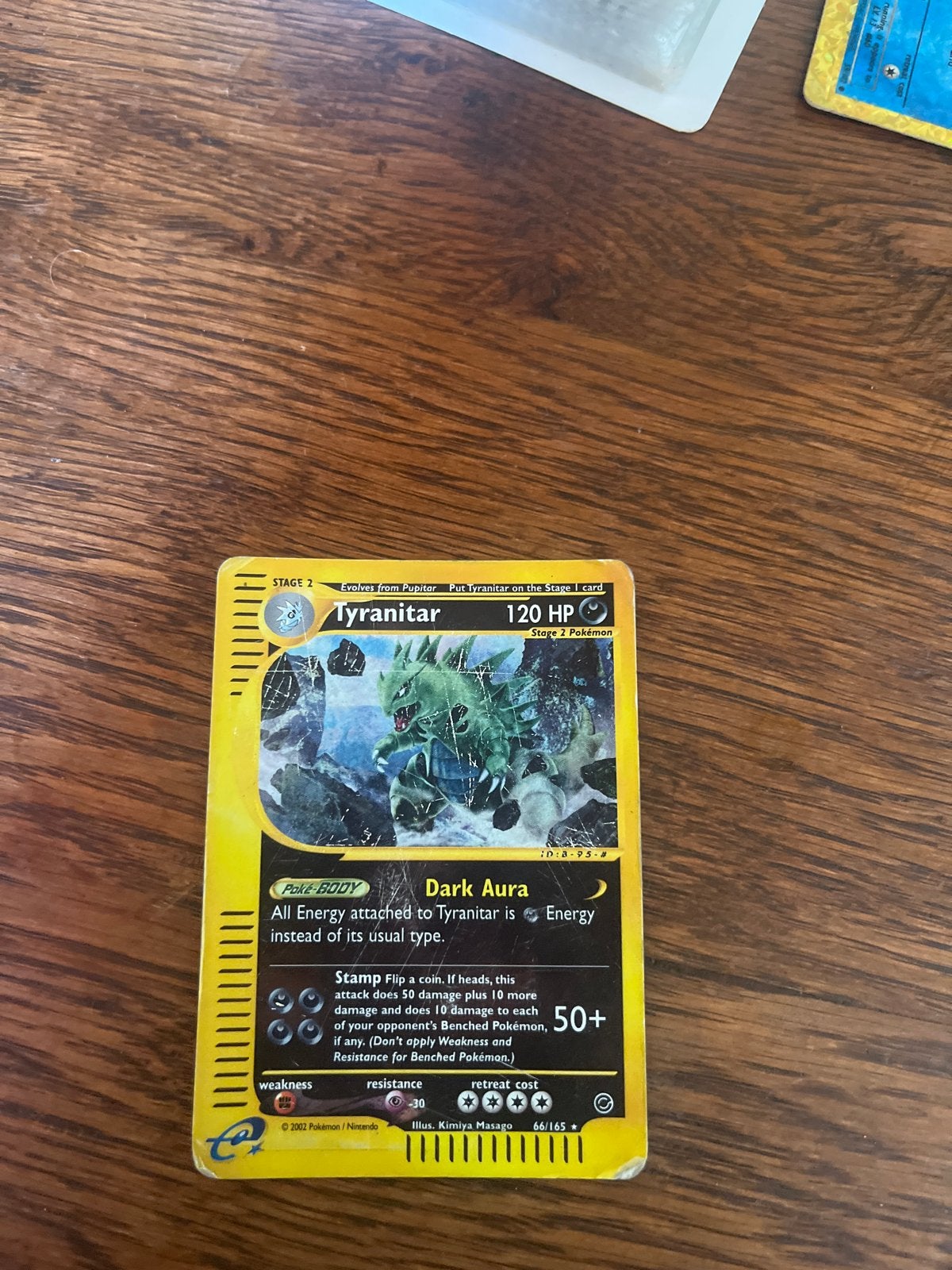 Pokémon Kaart Tyranitar 84/165 (Expedition Base Set), Ophalen of Verzenden, Gebruikt, Losse kaart
