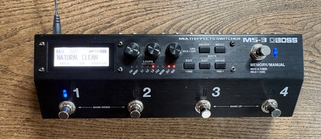 Boss MS-3 multi effect, tuner, loop station en phaser, Ophalen of Verzenden, Zo goed als nieuw, Multi-effect