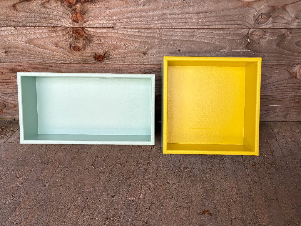 Set van 2 hippe kubus wandkastjes, Ophalen of Verzenden, Gebruikt