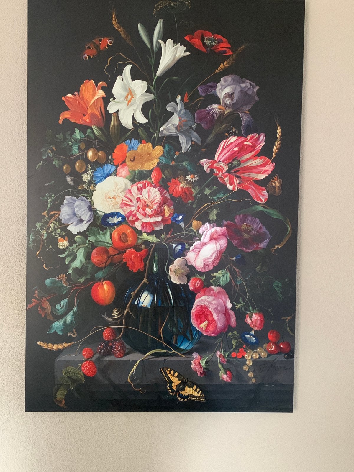 Mooi dibond schilderij met bloemen, Ophalen
