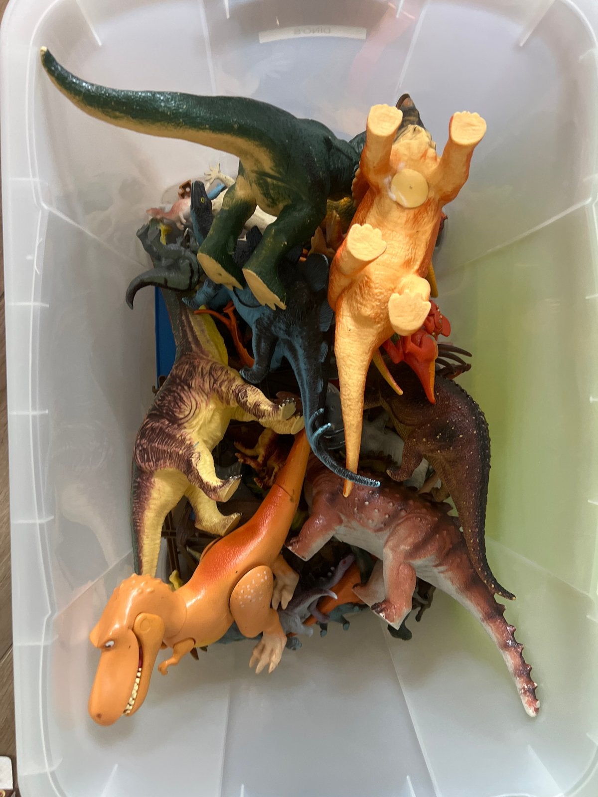 Grote verzameling dinosaurussen in diverse groottes, Ophalen of Verzenden, Gebruikt