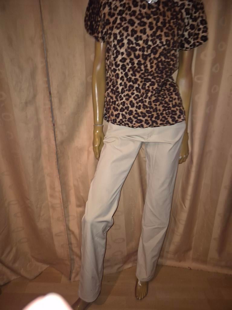 Beige broek Versace Jeans Couture maat 30/44, Maat 38/40 (M), Beige, Ophalen of Verzenden, Zo goed als nieuw