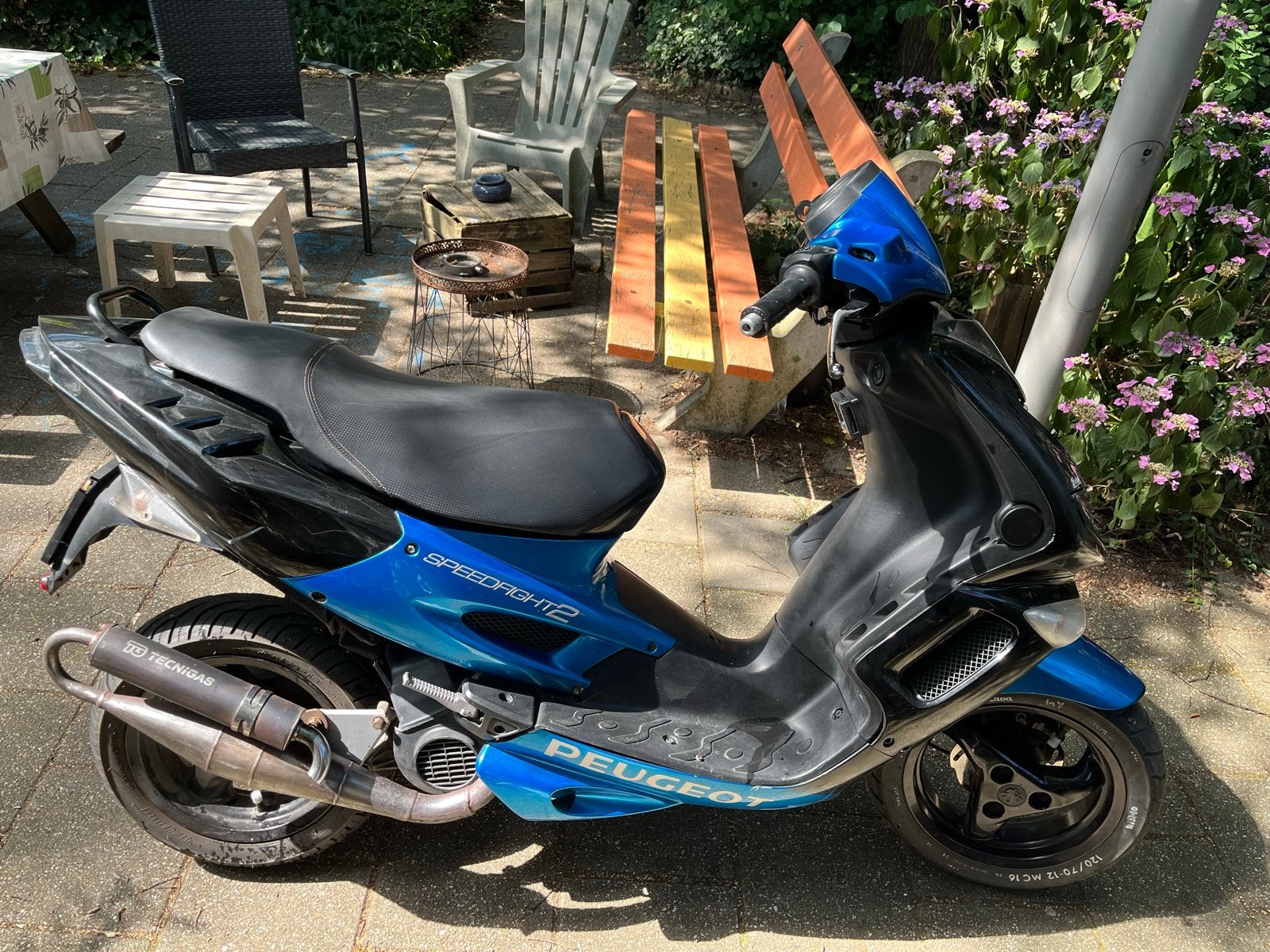 Peugeot Speedfight 2 Scooter - Blauw/Zwart, Fietsen en Brommers, Brommers | Peugeot, Ophalen of Verzenden, Gebruikt, Maximaal 45 km/u