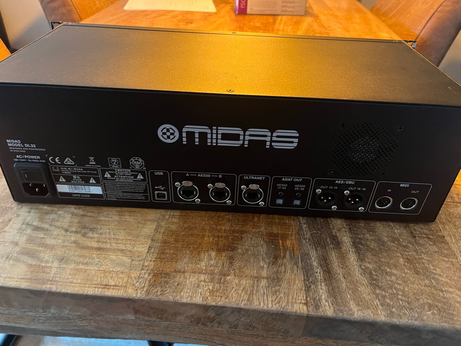 Midas DL32 Digitale Stagebox - 32 Ingangen, 16 Uitgangen, Ophalen of Verzenden, Zo goed als nieuw, 20 kanalen of meer, Microfooningang
