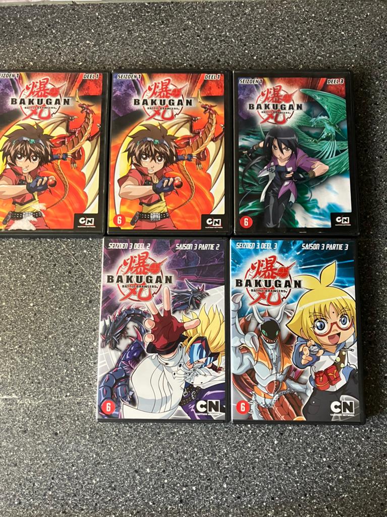 5x  Bakugan - Battle Brawlers - Lees Beschrijving, Cd's en Dvd's, Tekenfilm, Anime (Japans), Ophalen of Verzenden, Zo goed als nieuw