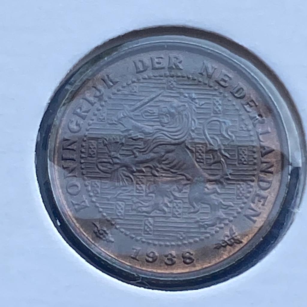 Halve Cent uit 1938 van Wilhelmina, Verzenden, Koningin Wilhelmina, Overige waardes, Losse munt