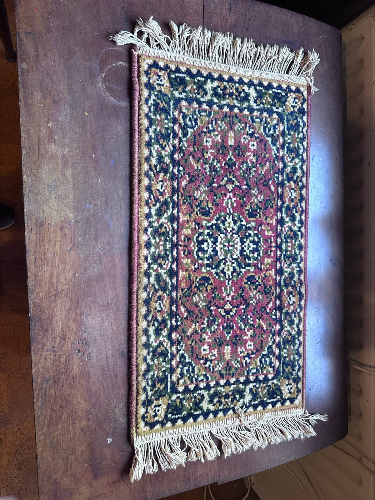 Vintage tafelkleedje met Perzisch tapijtpatroon 80x37 cm, Huis en Inrichting, Stoffering | Tapijten en Kleden, Minder dan 50 cm