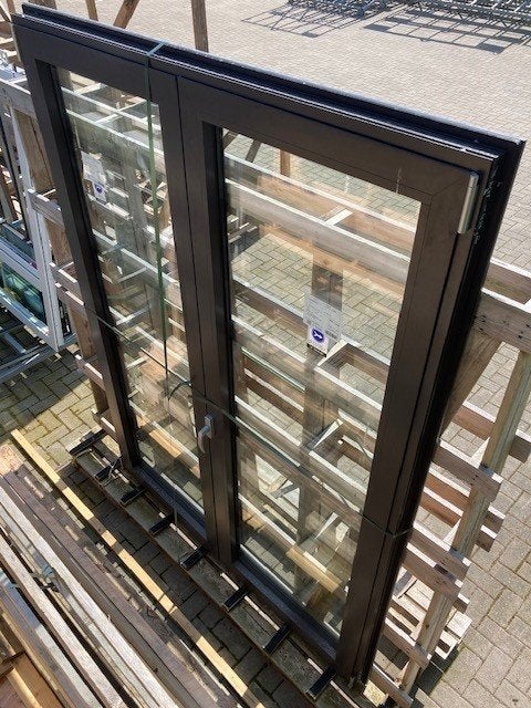 Diverse deuren dubbel en enkel aluminium, Doe-het-zelf en Verbouw, Deuren en Horren, Ophalen, Glas, 120 cm of meer, 215 cm of meer
