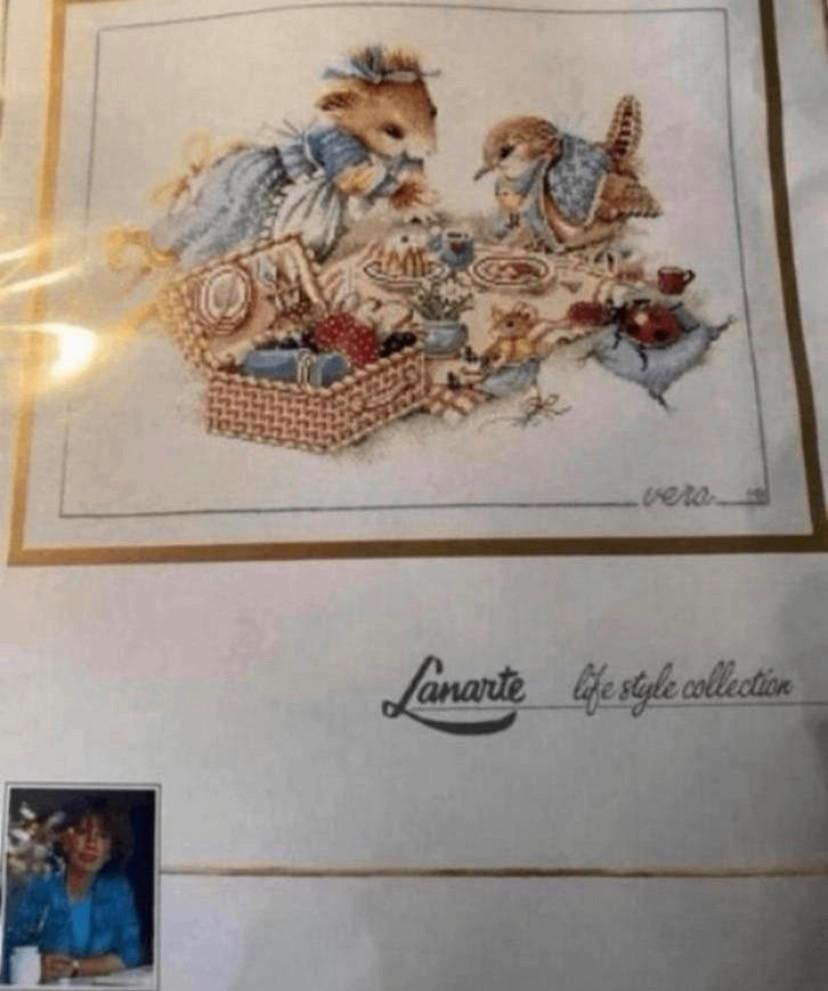 BORDUURPAKKET LANARTE VERA DE MUIS PICKNICK, Verzenden, Nieuw, Handborduren, Borduurpakket