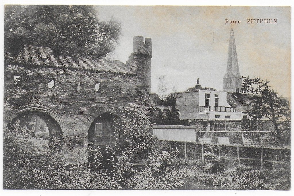 Zutphen Ruïne Ongelopen Ansichtkaart (B7600, Ophalen of Verzenden, 1980 tot heden, Ongelopen, Gelderland