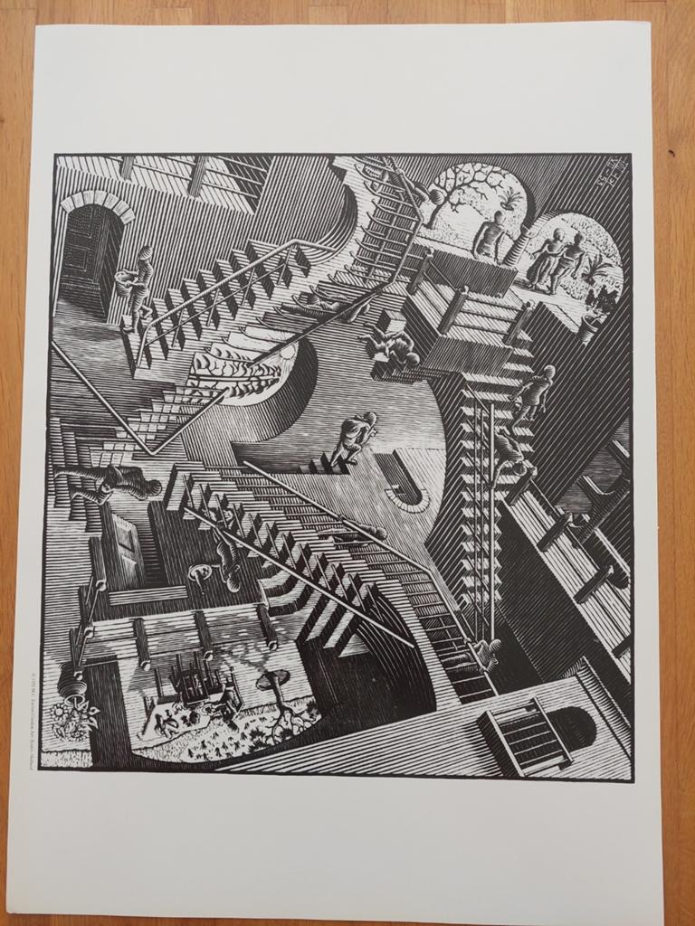 M.C. Escher Kunstposters - Set van 5 . 43x30.5, Ophalen
