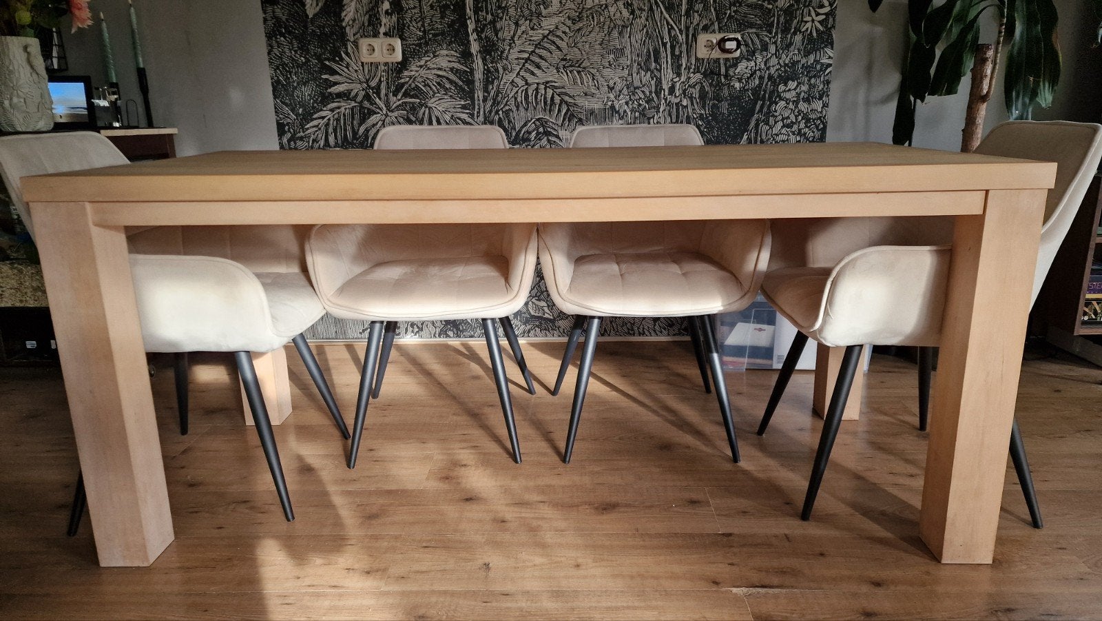 Houten eettafel - Zo goed als nieuw, Ophalen, 50 tot 100 cm, Zo goed als nieuw, Vijf personen of meer