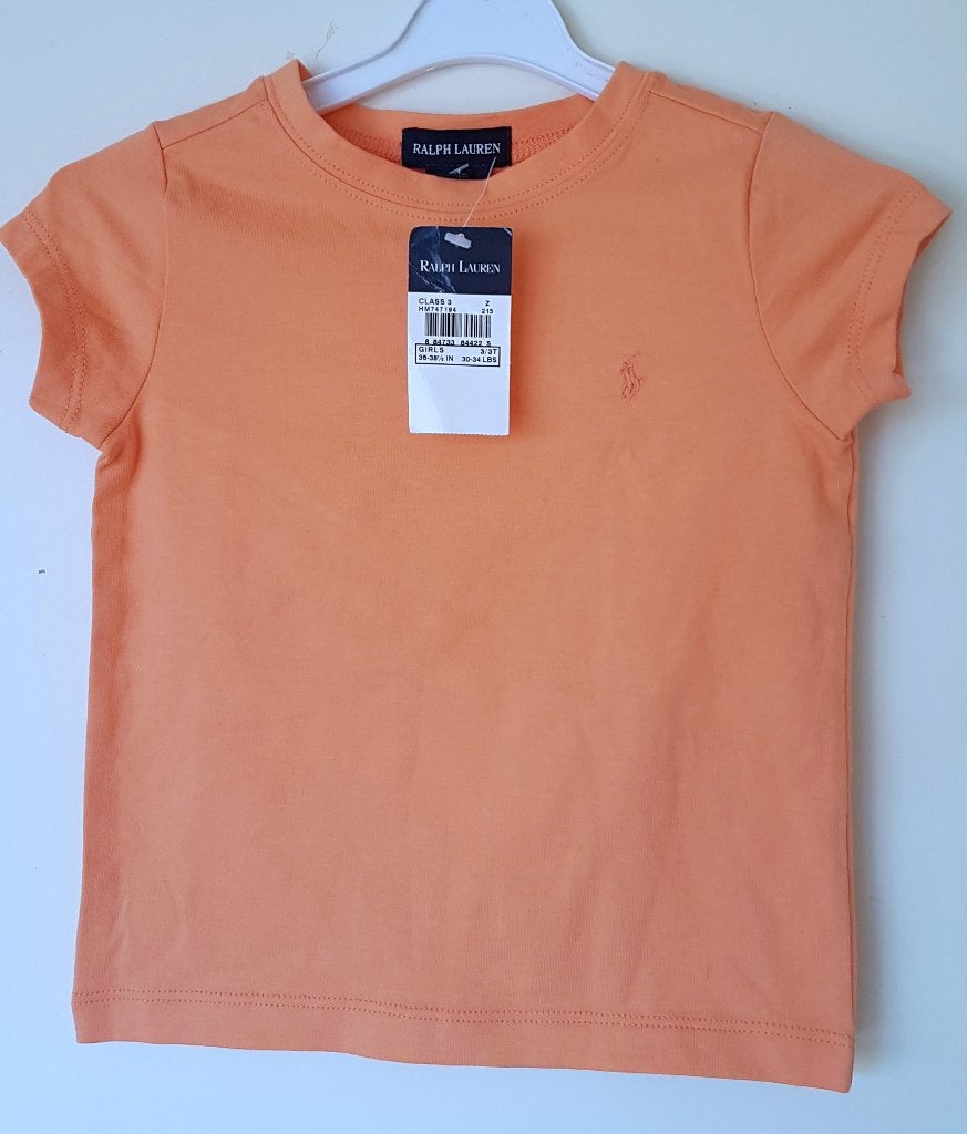 Maat 92 Oranje Ralph Lauren shirt NIEUW (3594), Meisje, Nieuw, Ophalen of Verzenden, Shirt of Longsleeve