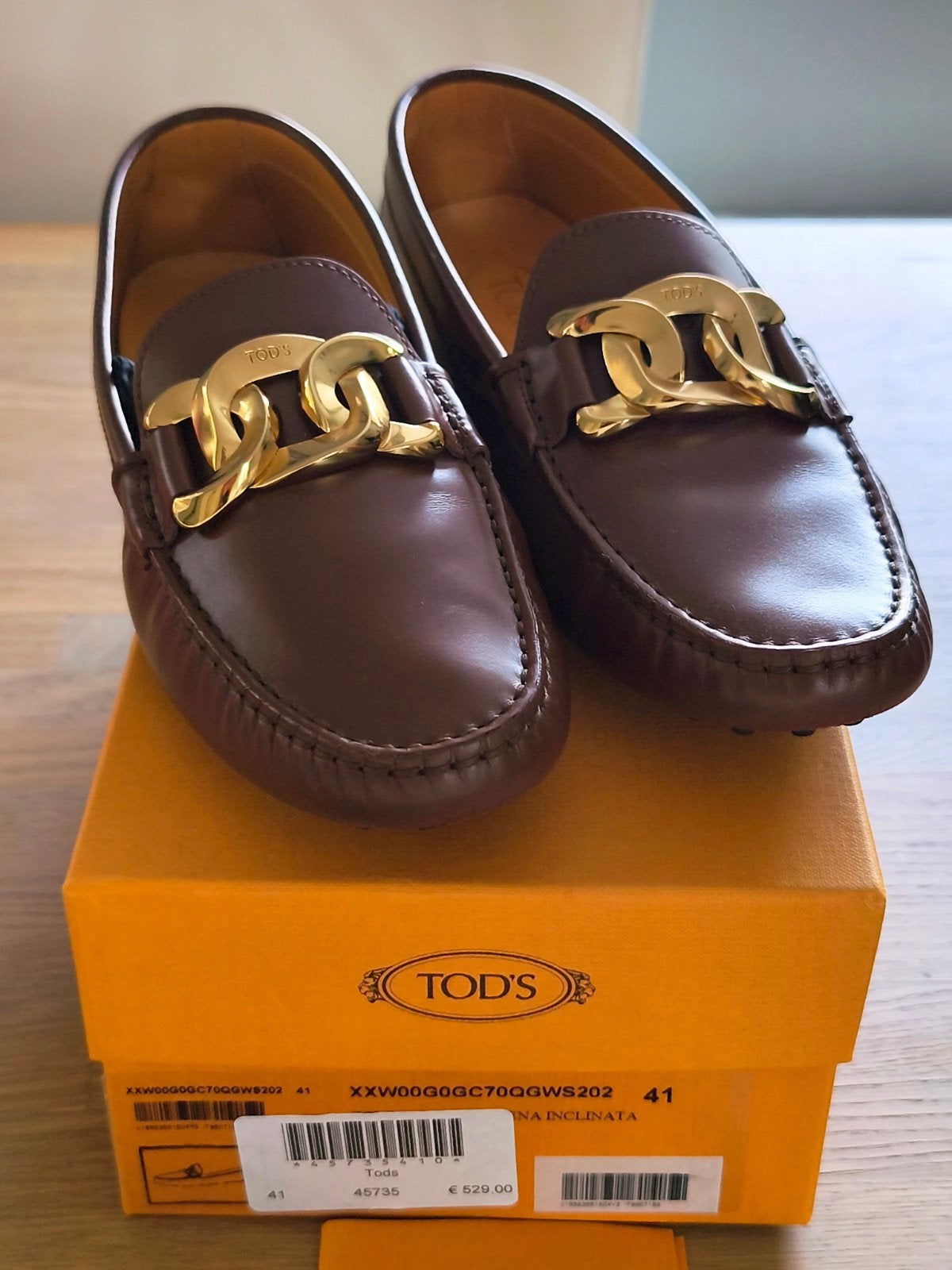 Tod's Kate Gommini, nieuw, maat 41, Bruin, Instappers, Nieuw, Ophalen of Verzenden