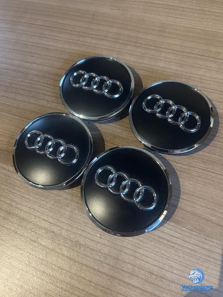 ORIGINELE Audi naafkap naafdop set matzwart, Auto diversen, Wieldoppen, Gebruikt, -, Verzenden, -