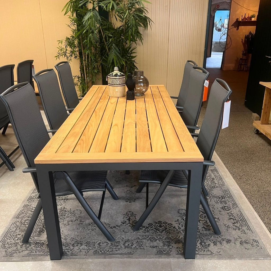 Capri Tuinset | Showroommodel, Tuin en Terras, Tuinsets en Loungesets, Ophalen, Gebruikt, 6 zitplaatsen, Aluminium