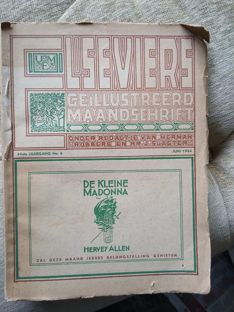 Elsevier's Geïllustreerd Maandschrift uit juni 1934, Ophalen of Verzenden, Gelezen