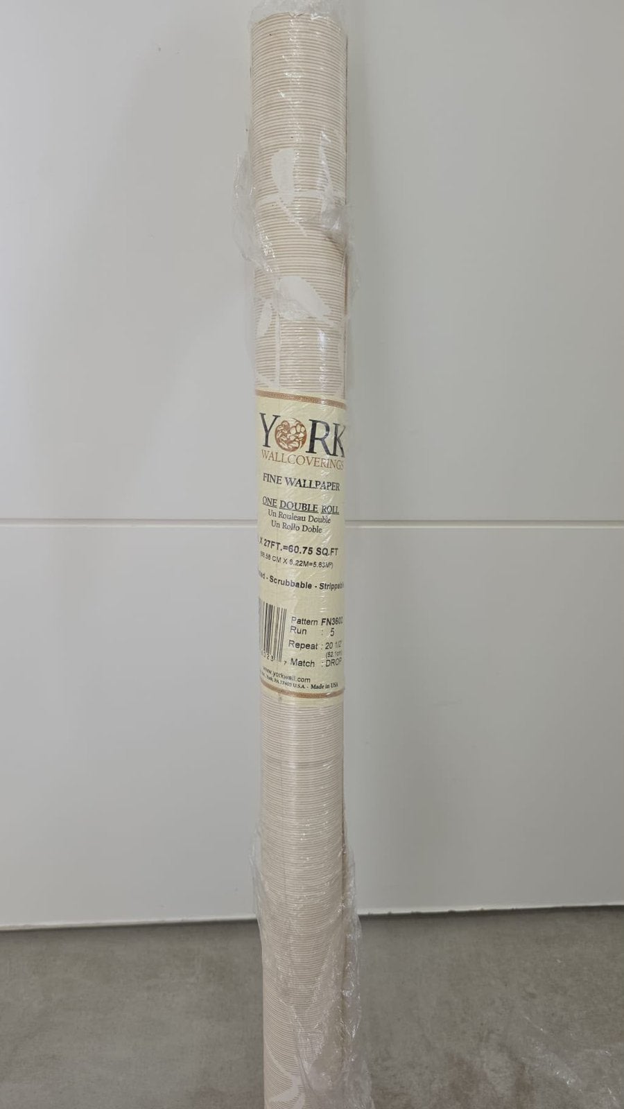Luxe York Sure Strip Behang - Faux Marmer/Houtnerf Design, Verzenden, 75 m² of meer
