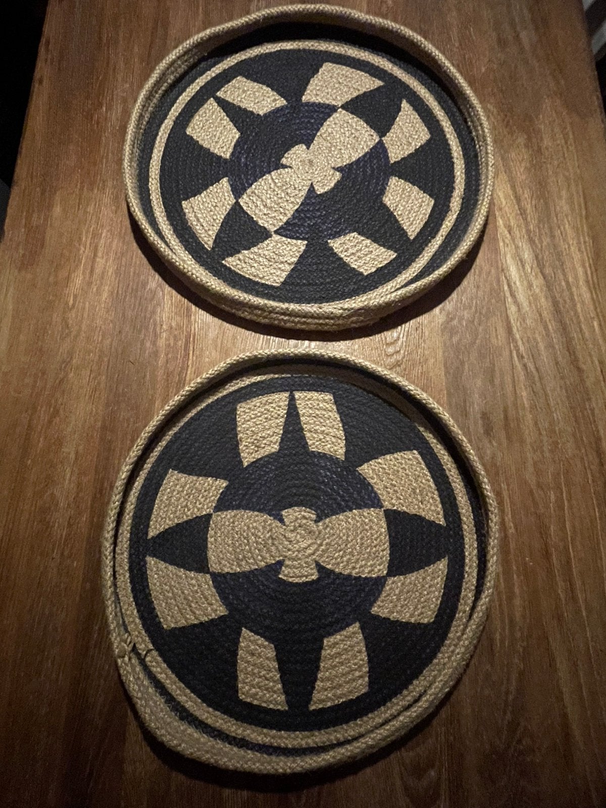 Set (wand)manden, decoratief, boho, tribal, jute, Huis en Inrichting, Geschikt voor wandmontage, Overige materialen, Mand, Verzenden