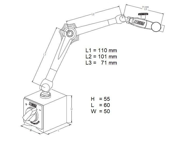 Noga Tools Meetset DG6150 - Nauwkeurige Meetklok met Statief, Noga Tools, Duiven, Nederland, Nieuw, Ophalen of Verzenden