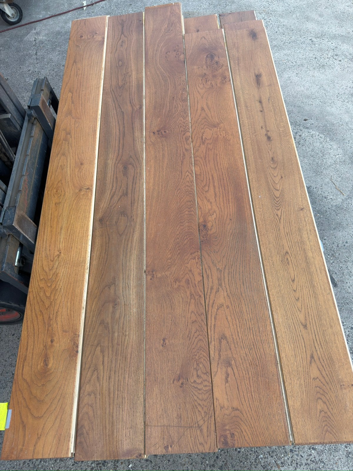 Eiken vloer 34 m2 multivloer 20,5 cm breed 2 cm dik 5mm top, Ophalen, Gebruikt, Vloerdelen of -planken, 10 m² of meer