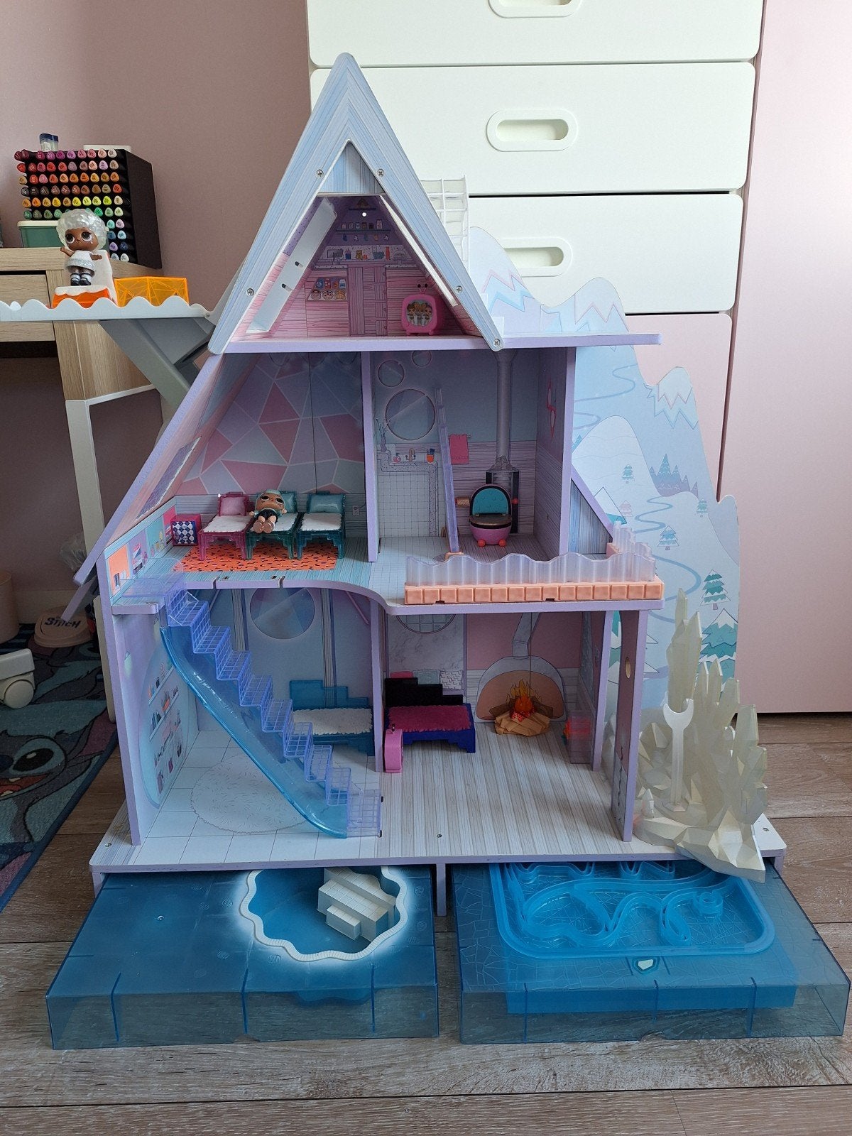 LOL Surprise Winter Disco Chalet Poppenhuis, Kinderen en Baby's, Ophalen, Gebruikt, Poppenhuis