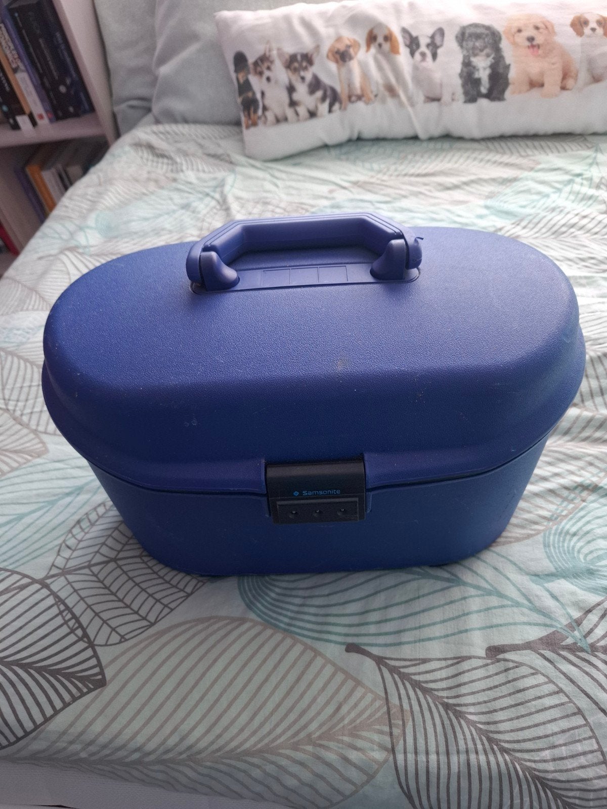 Samsonite beautycase met cijferslot - Blauw, Sieraden, Tassen en Uiterlijk, Beautycases, Ophalen, Gebruikt, Blauw, Met slot