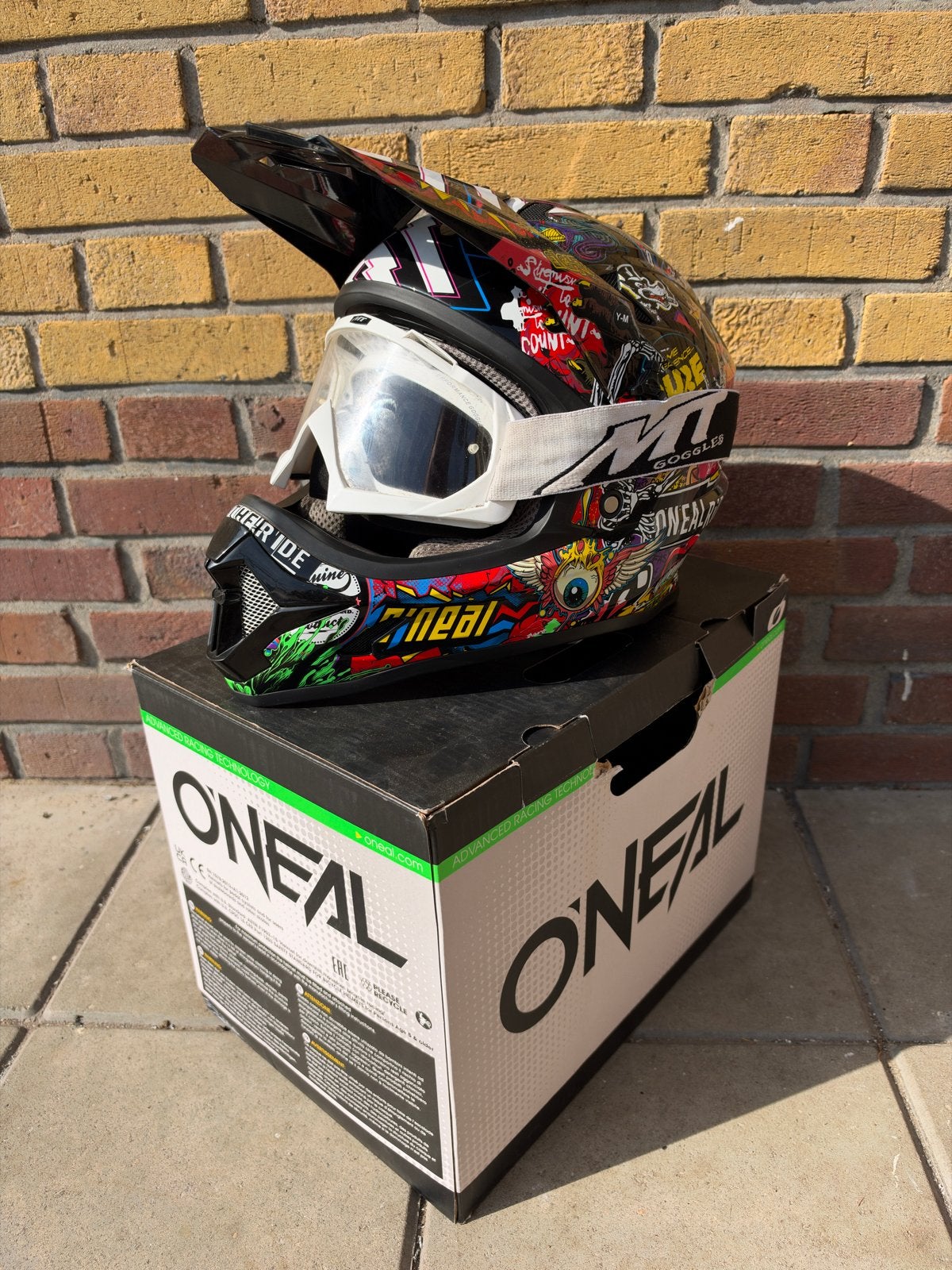 Kinder crosshelm O'Neal Sonus Youth Crank Multi, M, Kinderen, Offroadhelm, Tweedehands