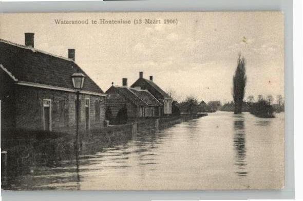 Hontenisse Watersnood 13 maart 1906, Verzenden, Voor 1920, Ongelopen, Zeeland