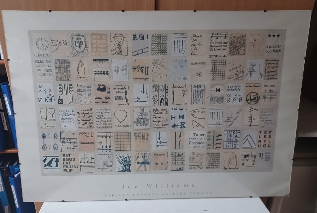 jan williams poster  gallery london, Ophalen, Rechthoekig Liggend, Zo goed als nieuw, A1 t/m A3