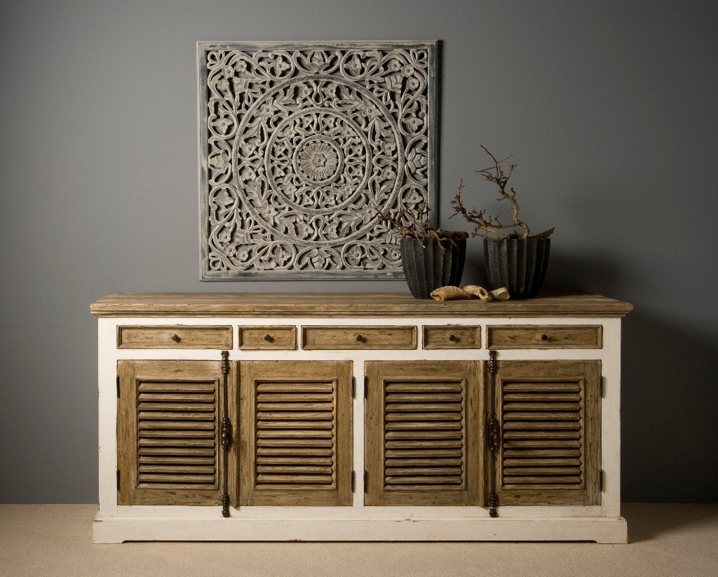 *ACTIE* Landelijke Dressoir Amanda 200 cm Gratis Bezorging, Ophalen of Verzenden, 200 cm of meer, 25 tot 50 cm, Landelijke dressoir woonprogramma amanda gratis bezorging